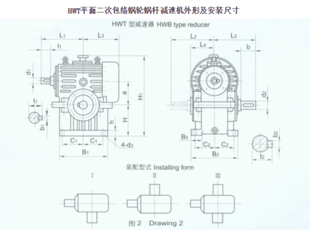 HWT平面二次包絡(luò)蝸輪蝸桿減速機