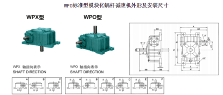 WPO標準型模塊化蝸桿減速機