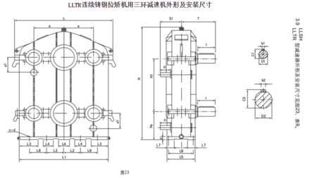 LLTR/LLSH連續(xù)鑄鋼拉矯機(jī)用三環(huán)減速機(jī)