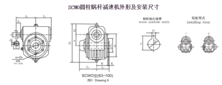 SCWO圓柱蝸桿減速機